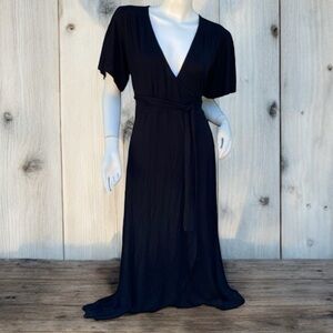 NWT Lucky Brand Flutter Sleeve Wrap Midi Dress XS